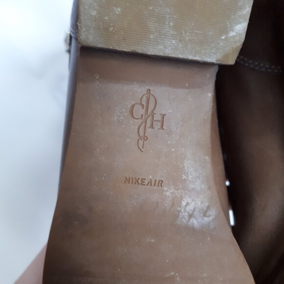 COLE & HAAN Tennley Knee High Buckle Boot in Ironstone Brown & Gray Leather - Picture 12 of 14